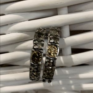 Tat2 Vintage Silver Hoop Earrings